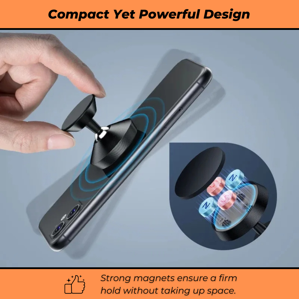 MiniMag - Magnetic Phone Holder for Safe, Hands-Free Driving