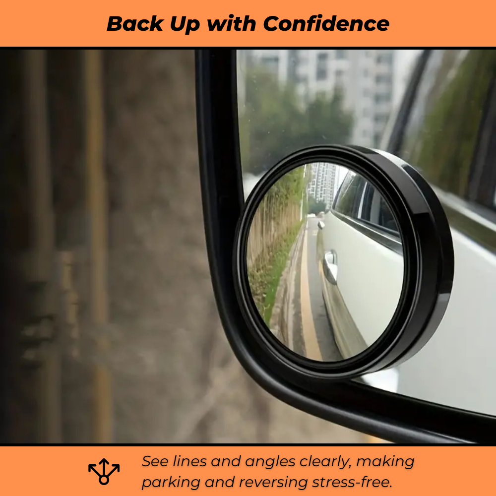 VisionMax 360  - Adjustable convex mirrors to eliminate blind spots