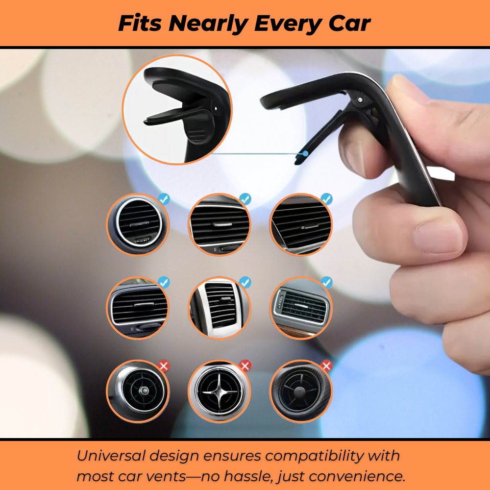 MagniClip – Magnetic vent phone holder for confident and secure driving