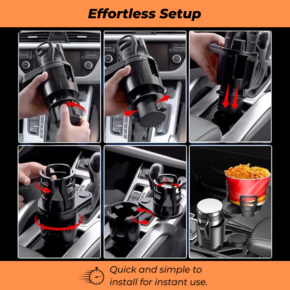 CupFlex - Car Cup Holder Expander 2 in 1